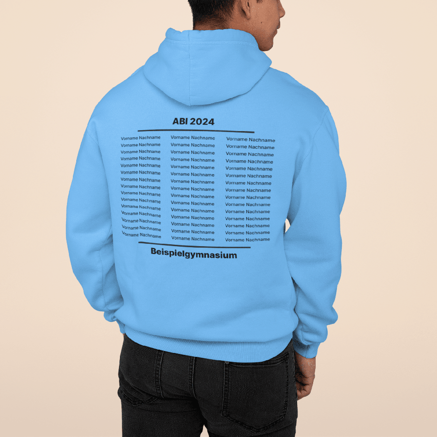 Rückseite Abschlusspulli Namensliste